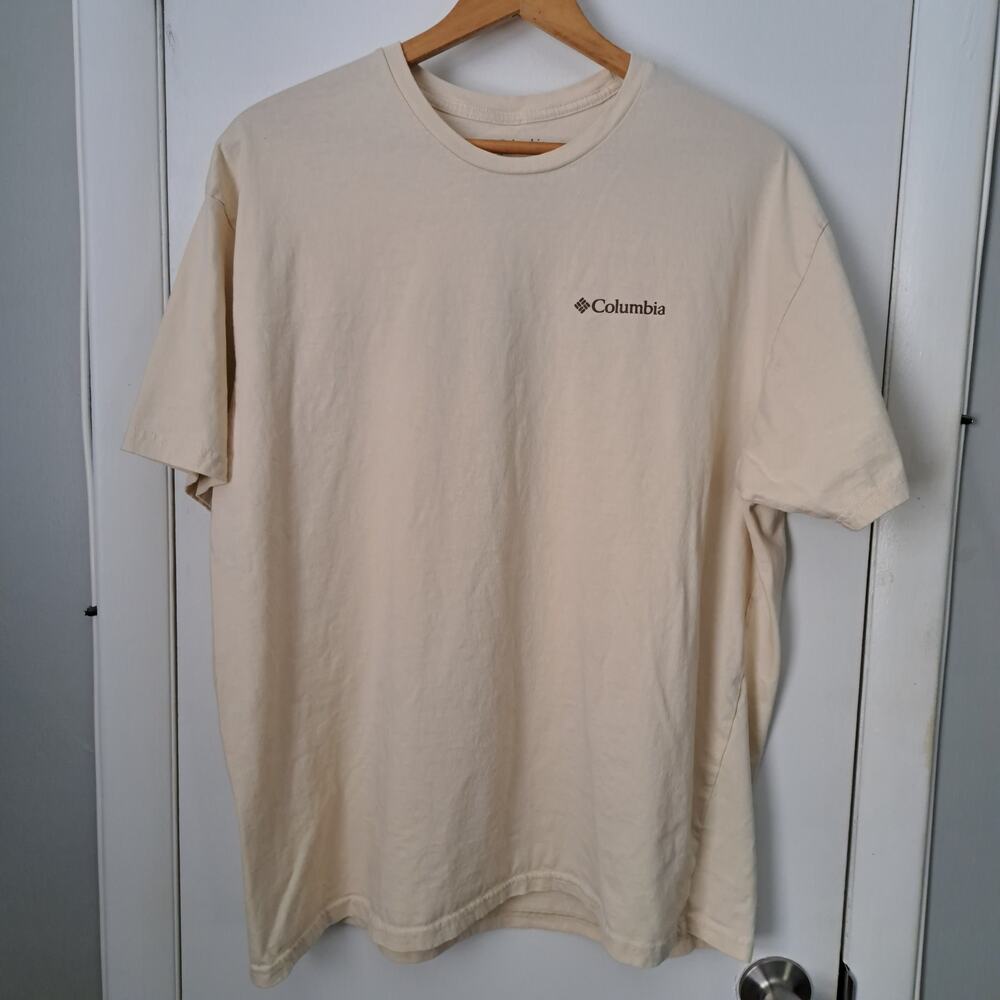 Columbia Yellowstone National Park Tan Brown Bison  T-Shirt Men's XXL - Picture 2 of 5